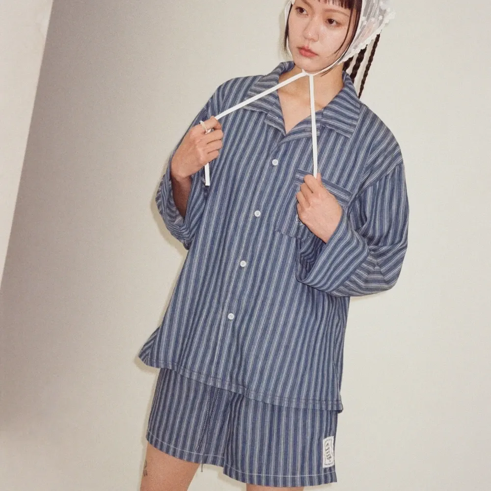 Stripe Pajama Shirt - 39Fashion