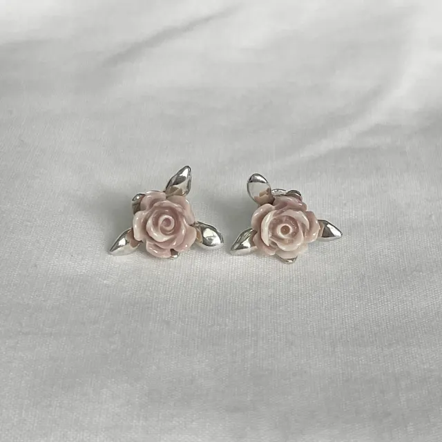 samanda rose earrings (coral)