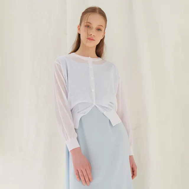 SUMMER LINEN CARDIGAN WHITE
