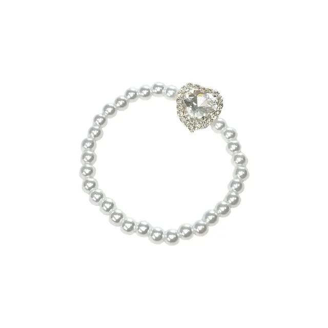 Heart Sparkle Pearl Bracelet