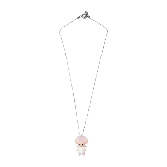 SOYI the Mushroom Fairy Glass Necklace (Pink)