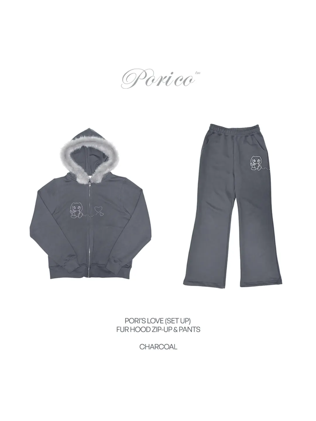 PORI’S LOVE (SET UP) PANTS - CHARCOAL