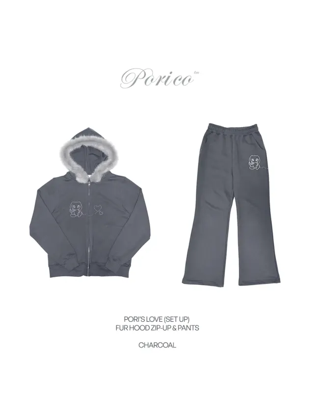 PORI’S LOVE (SET UP) PANTS - CHARCOAL