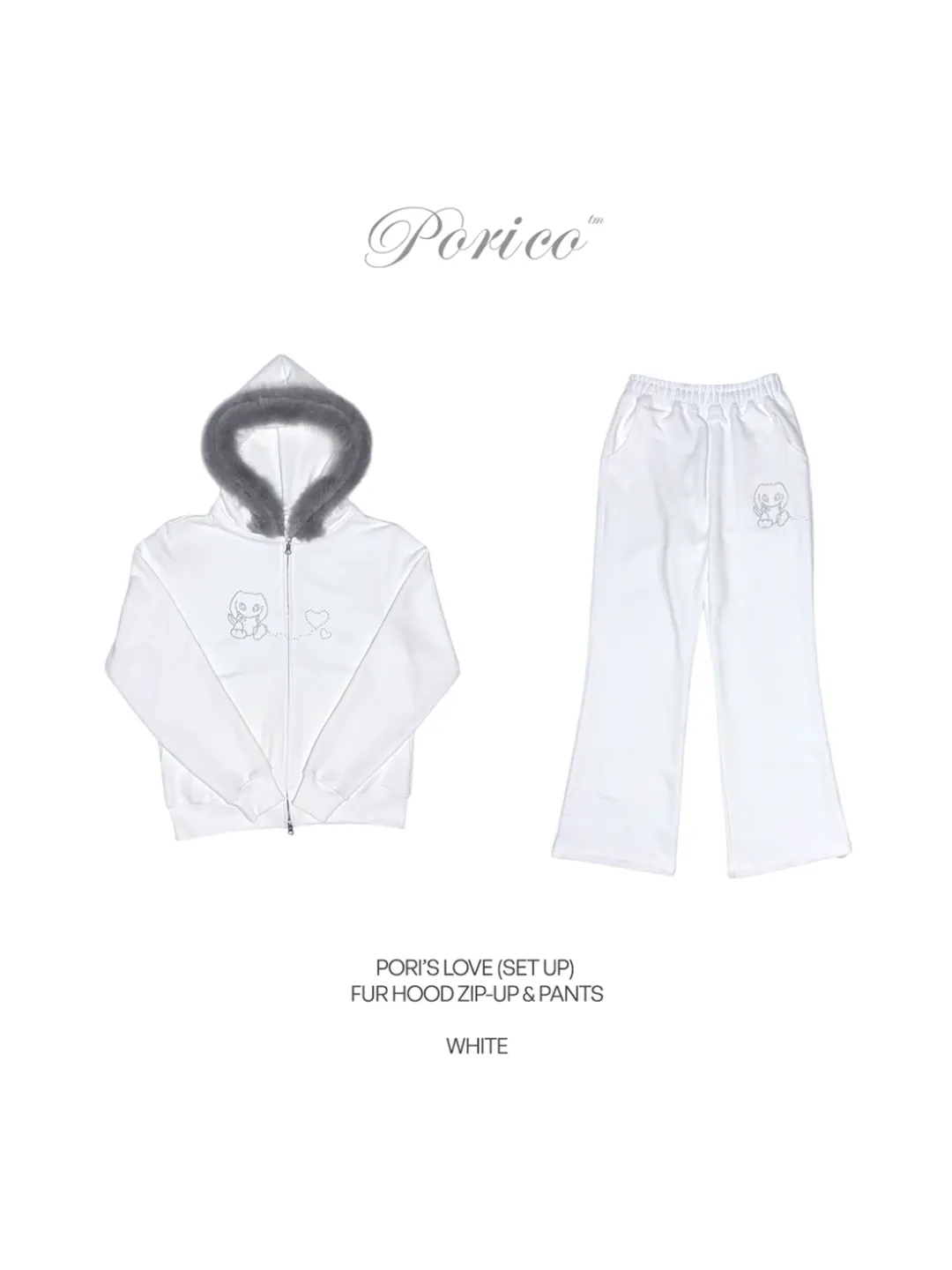 PORI’S LOVE (SET UP) PANTS - WHITE