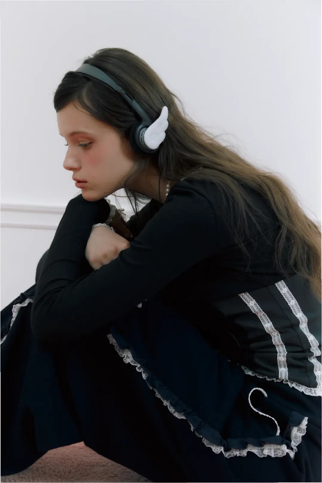 Sally v-neck top(Black)