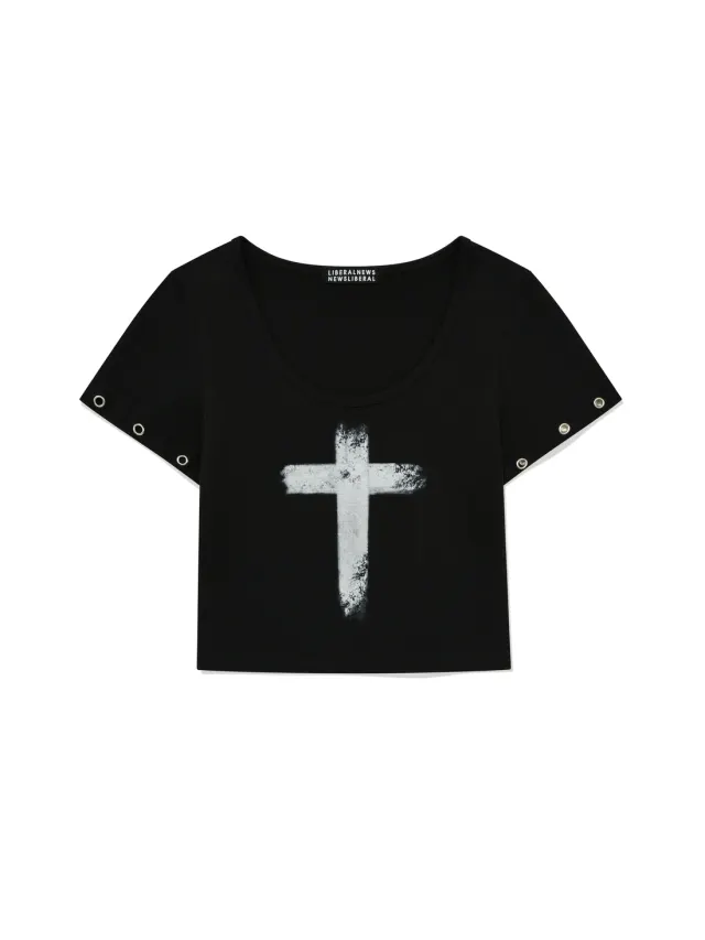 25SS SILVERCROSS SHORT T-SHIRT_BLACK