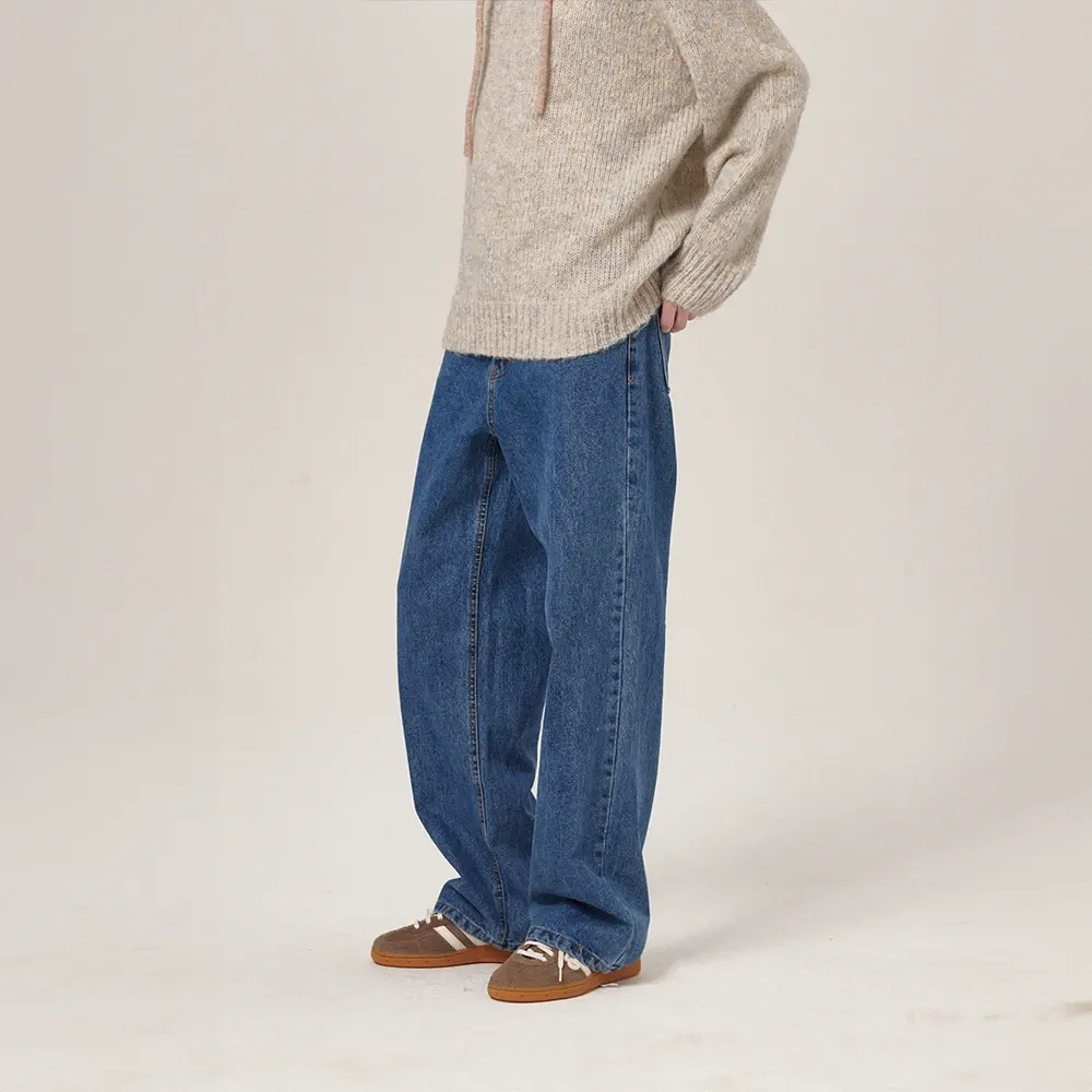 Olas Wide Denim Pants Medium Indigo