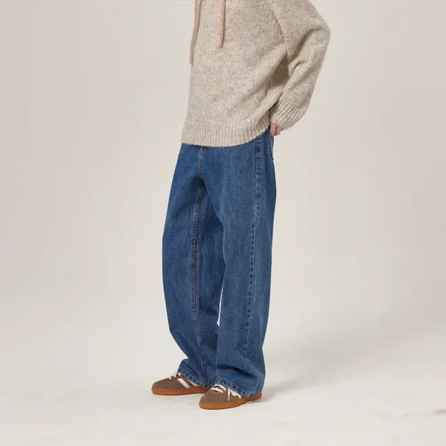Olas Wide Denim Pants Medium Indigo
