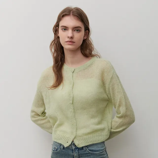 BOUCLE CARDIGAN MINT