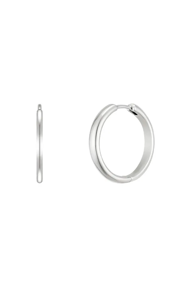 Basic Circle One Touch Earrings - L