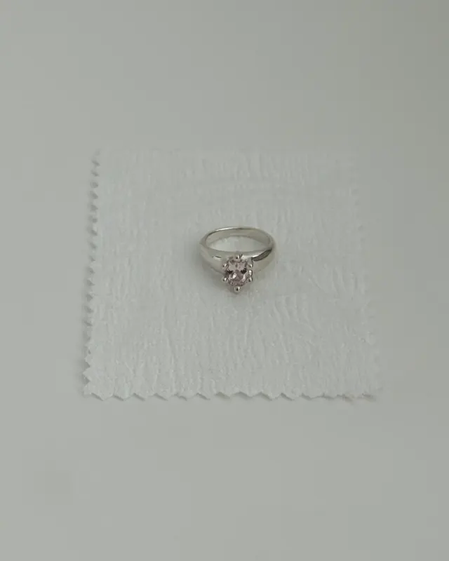 natural morganite ring (8*6mm)