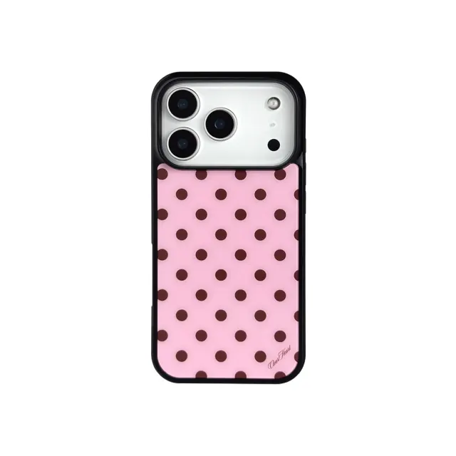 Dot Pattern Case - Pink Brown