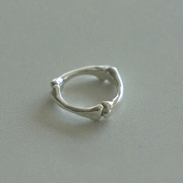 bone silver ring