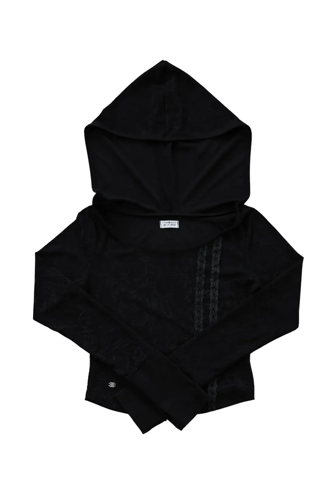 [ID] Floral Jacquard Set-up (Top) (Black)