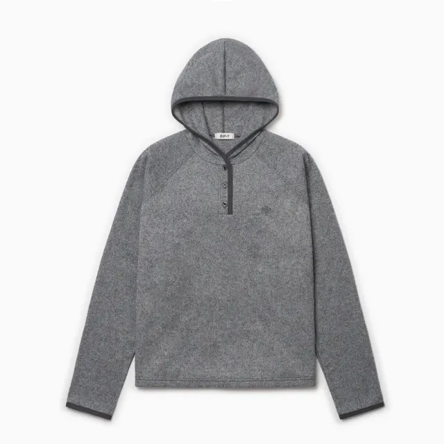 COLOR LINE KNIT LONG SLEEVE HOOD GRAY