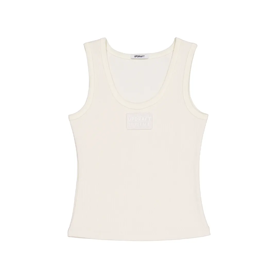 [UPDRAFT] SLEEVELESS COTTON T-SHIRT IVORY