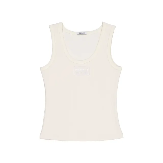 [UPDRAFT] SLEEVELESS COTTON T-SHIRT IVORY