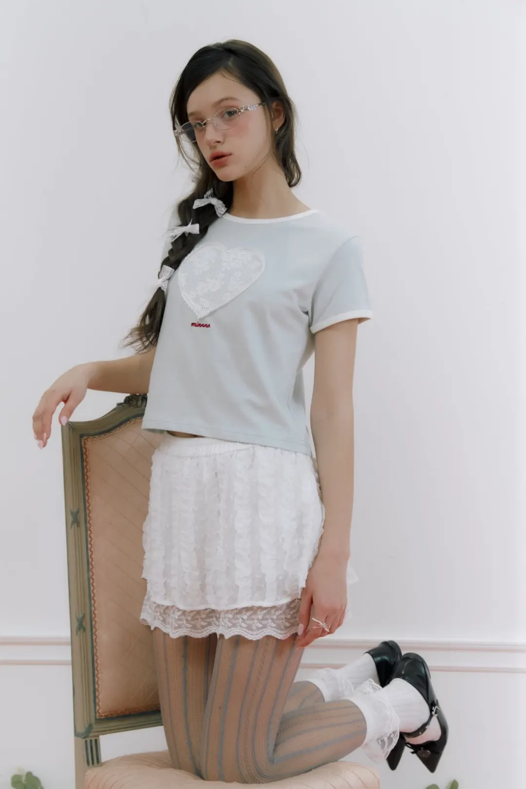 Heart shushu t-shirt(Mint)