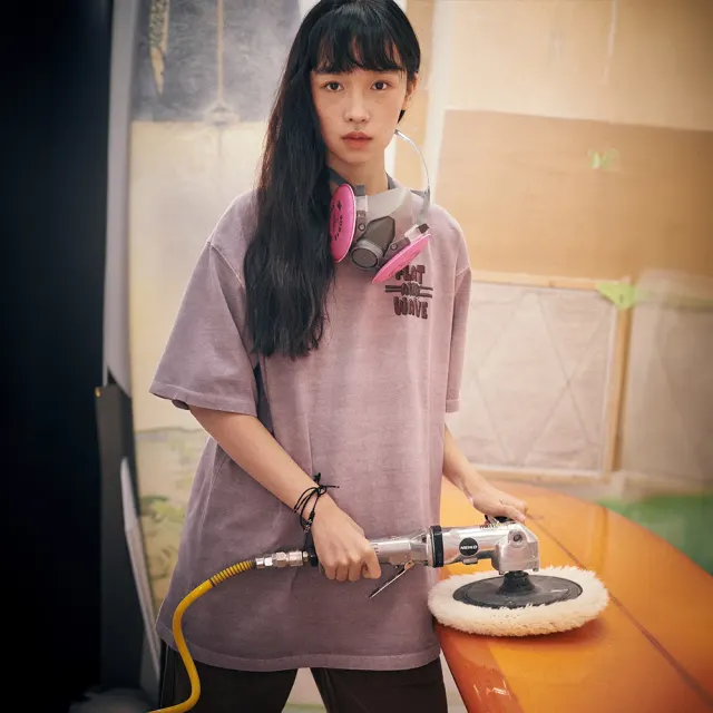 Kaii Pigment Dyeing T-shirt Purple