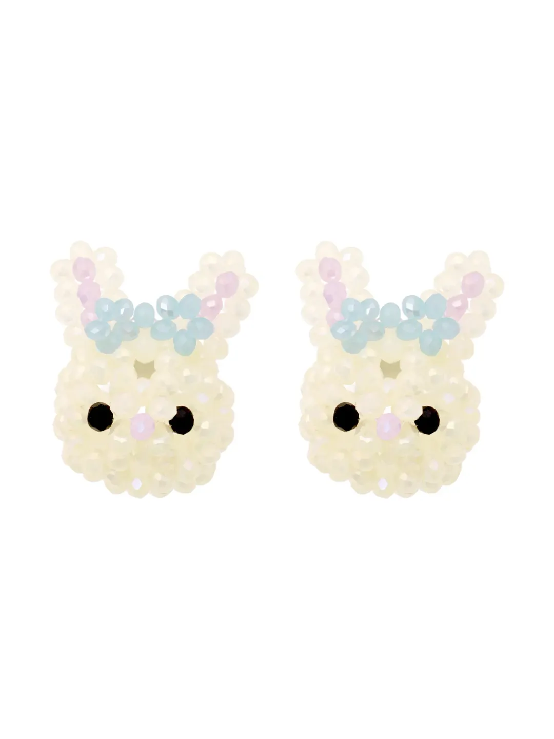 Rabbit Beads Earrings (Cream)