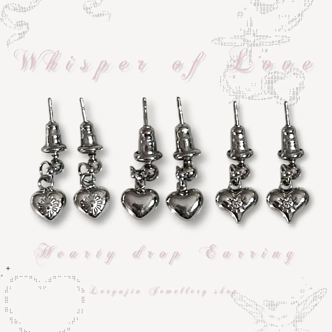 Hearty drop earring
