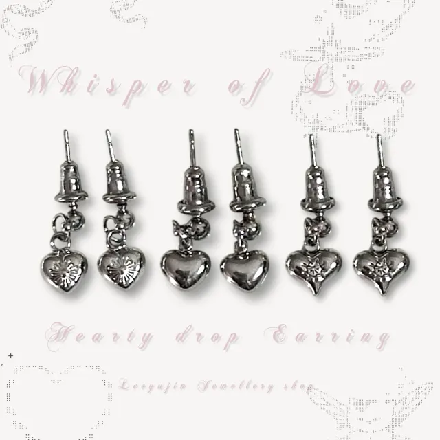 Hearty drop earring