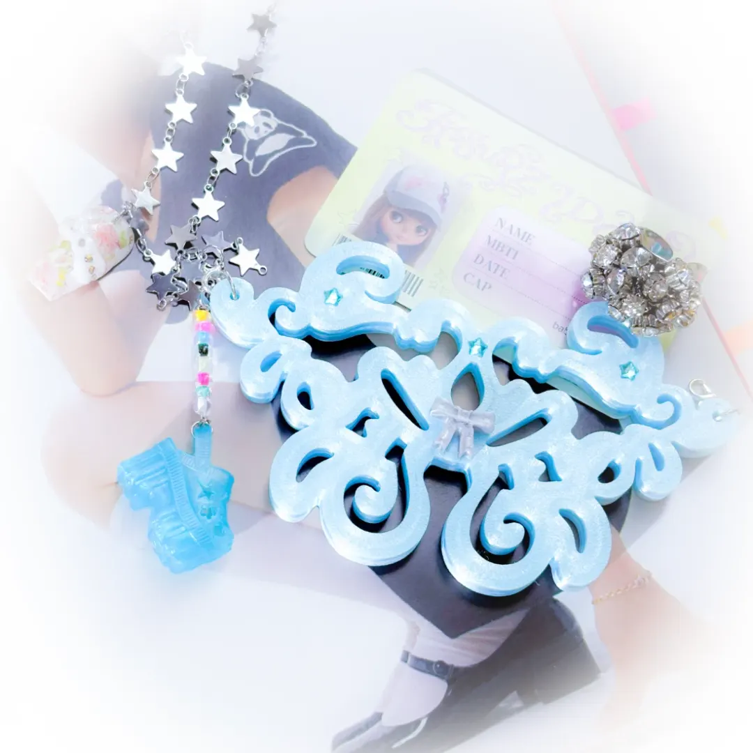 star fairy card holder blue