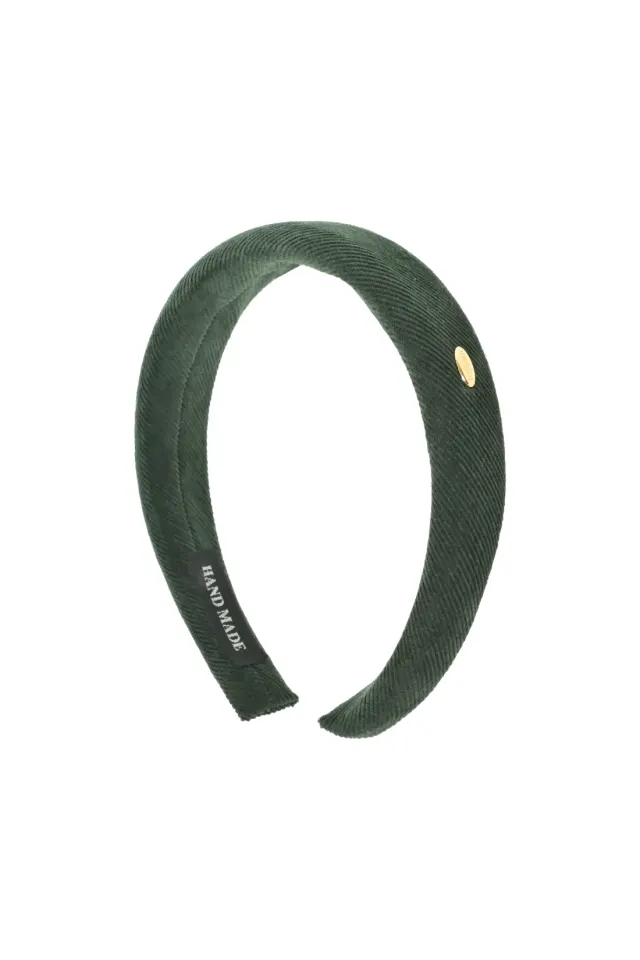 Shu Shu Corduroy Hair Band - Dark Green
