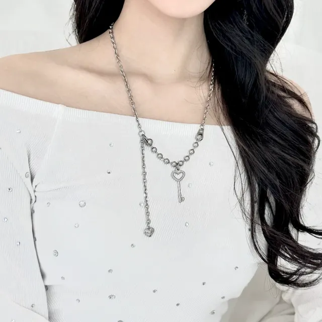 Key to heart necklace