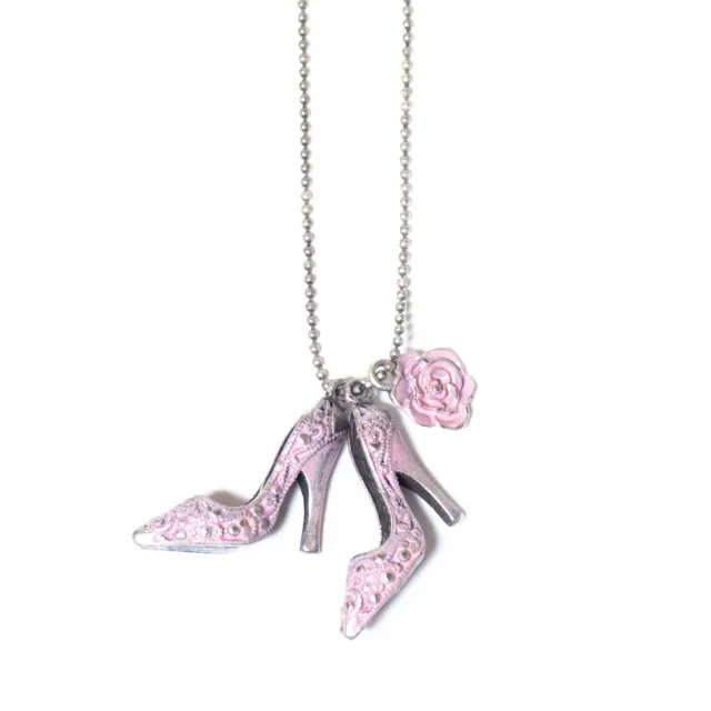 Pink...Heel Token necklace