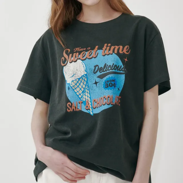 [HAST] スウィートコーンアイスクリームTシャツ - Charcoal