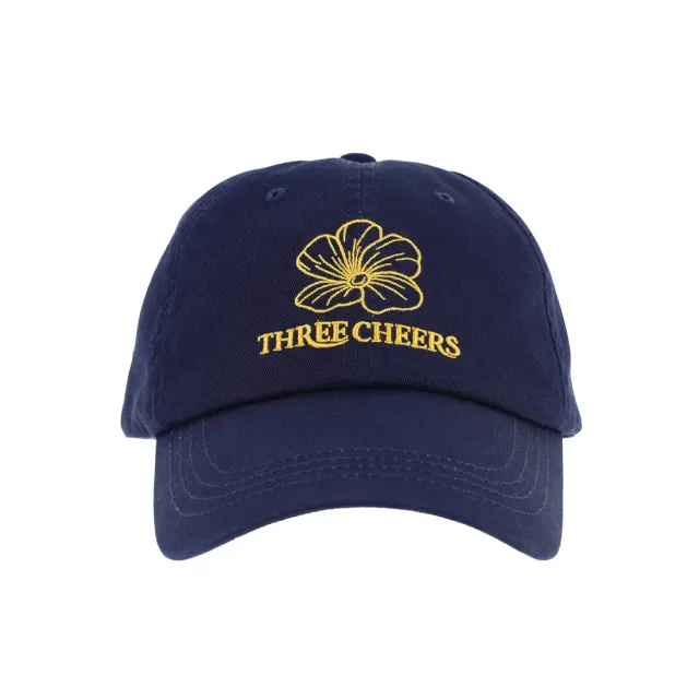 THREECHEERS FLOWER LOGO BALLCAP NAVY
