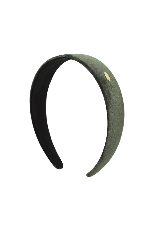 Thin Hair Band - Olive Green Velvet