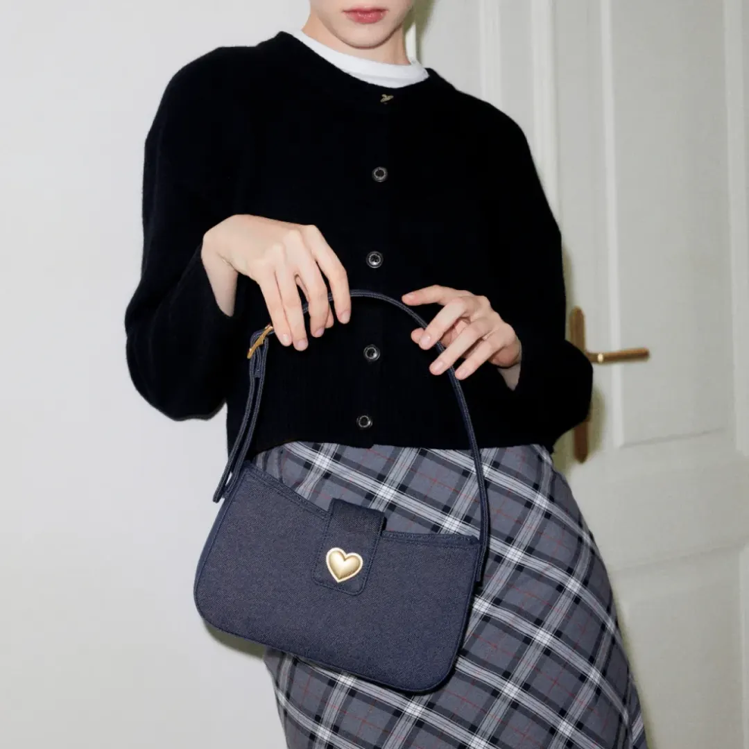 heart hobo bag (Denim)