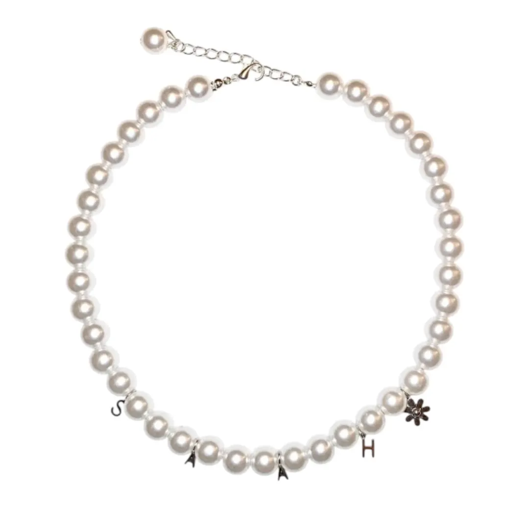 SAAH Pearl Necklace – 10mm Pearl (Logo Detail)