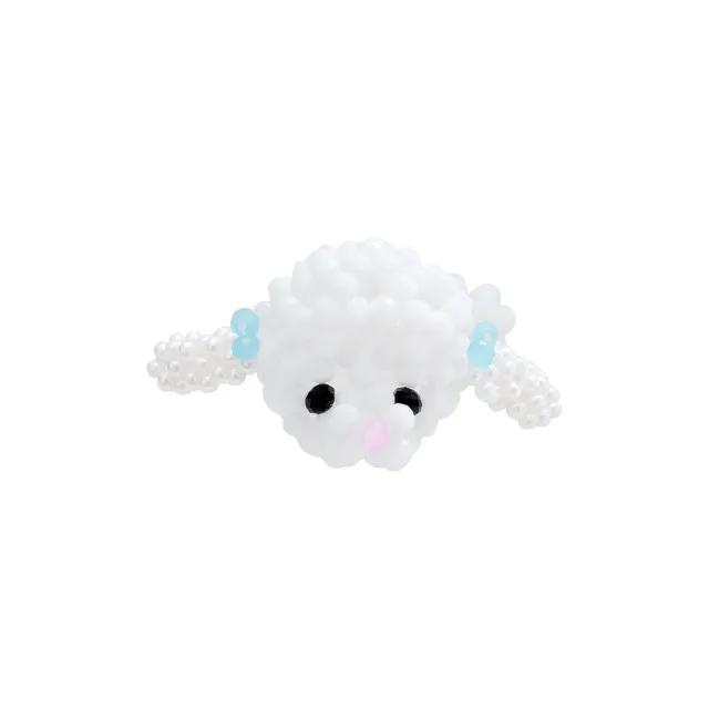 Sheep Beads Ring (Blue Ribbon)