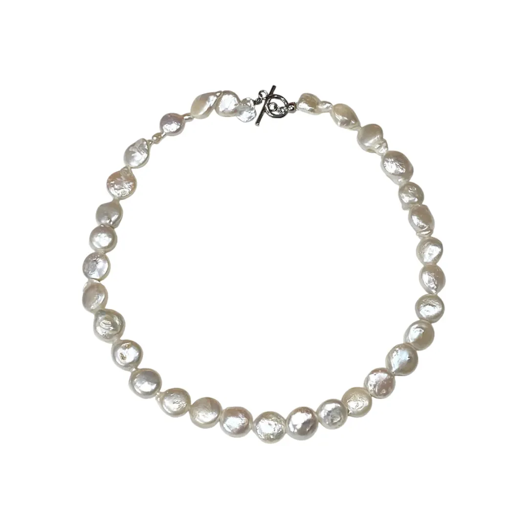 Button Freshwater Pearl Necklace