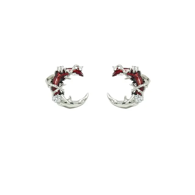 Angela Red moon Earring