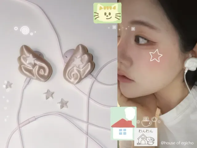 angel earphone deco cap ଘ(੭ˊᵕˋ)੭* ੈ✩‧₊˚