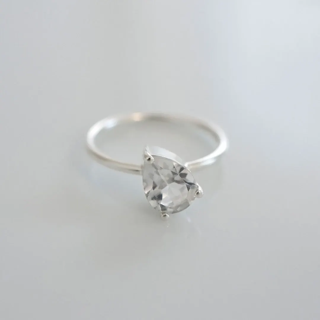 Tilt Topaz Ring
