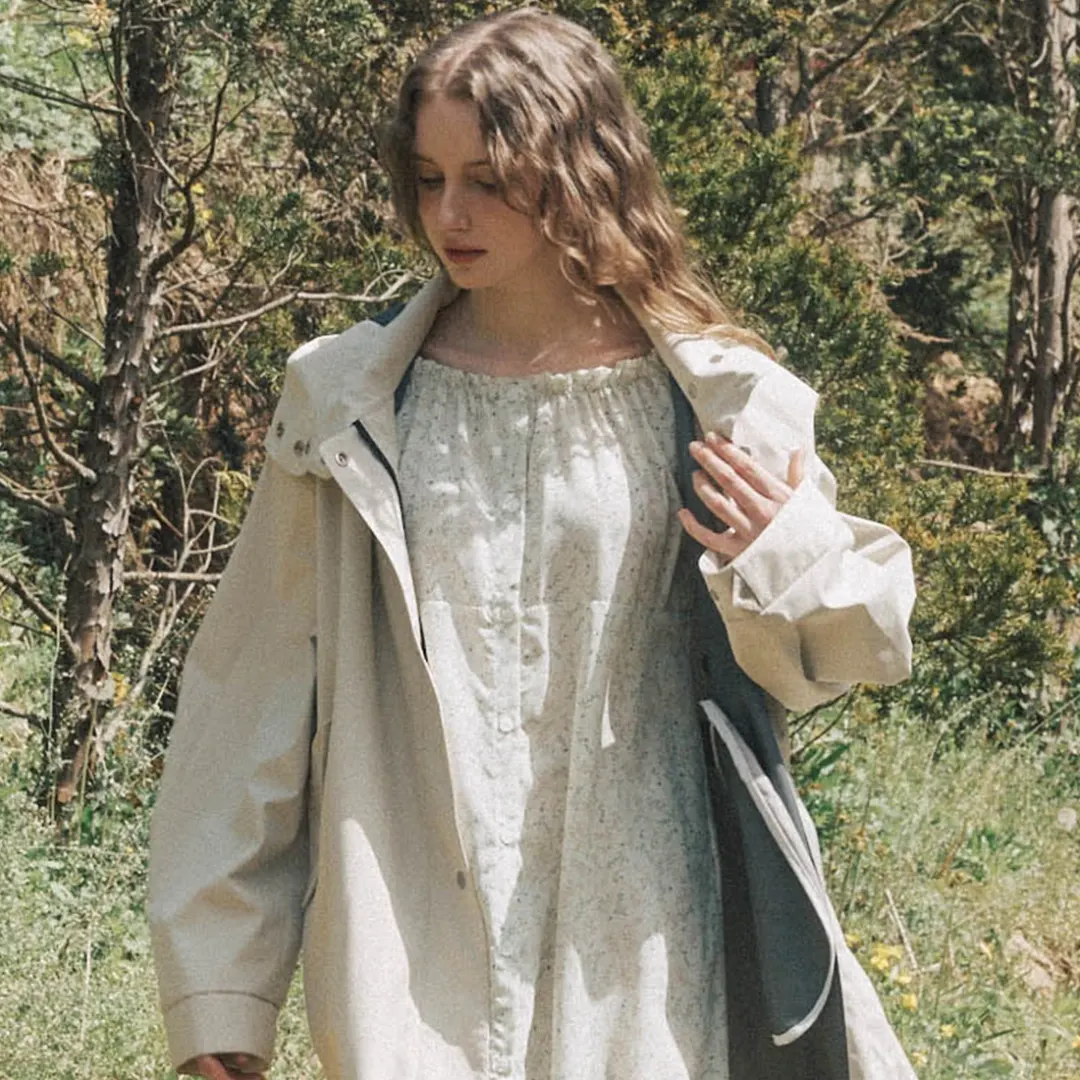 フィッシュテール レインコート - Light beige