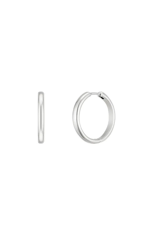 Basic Circle One Touch Earrings - M