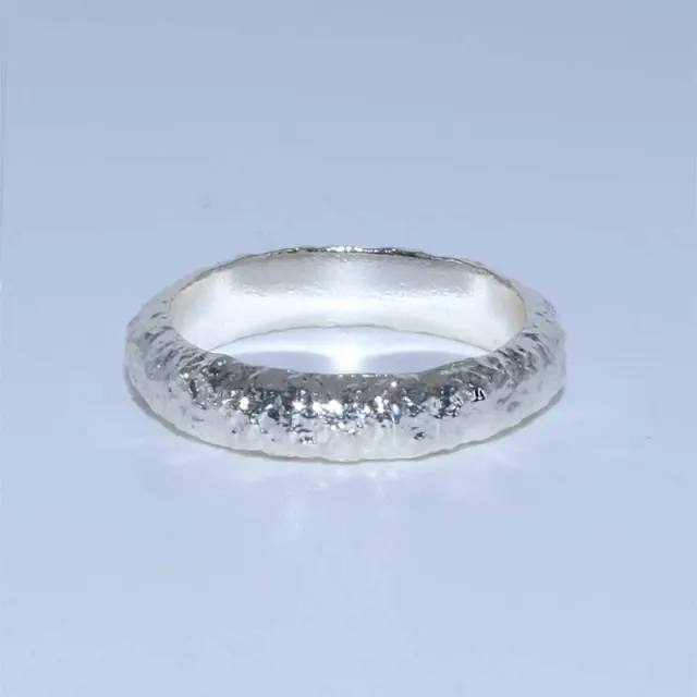 texture silver ring