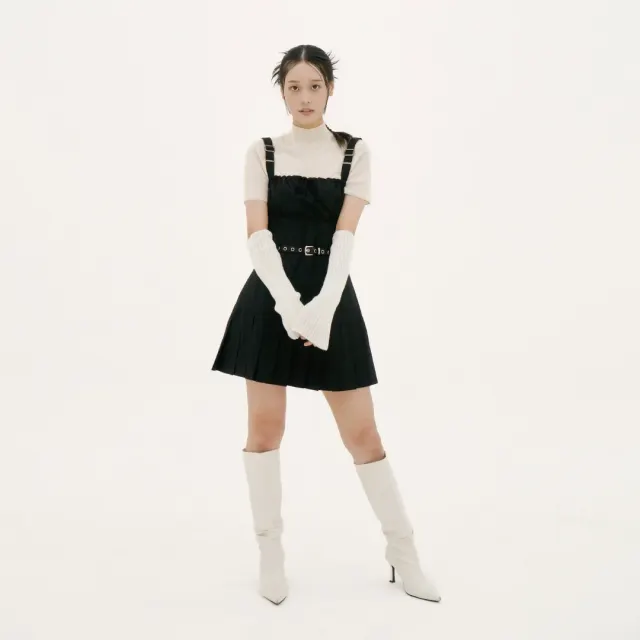 Funky belted dress (Black)