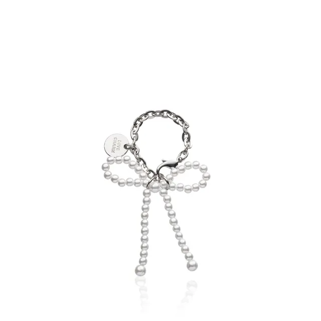 LOVE CHARM Pearl Ribbon Charm