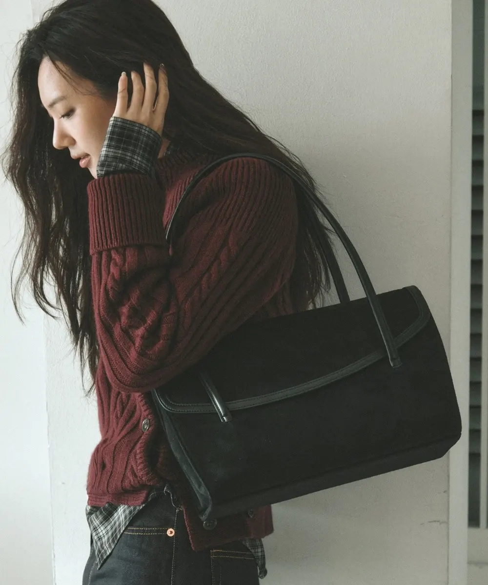 NICEBAG_SUEDE BLACK