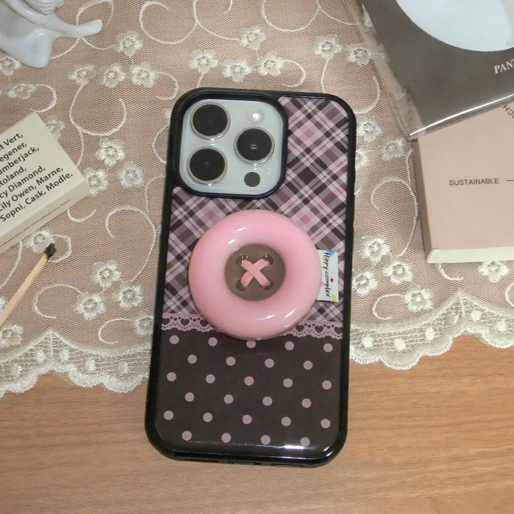 【TPUケース】 Vintage Patch Case_Pink Brown