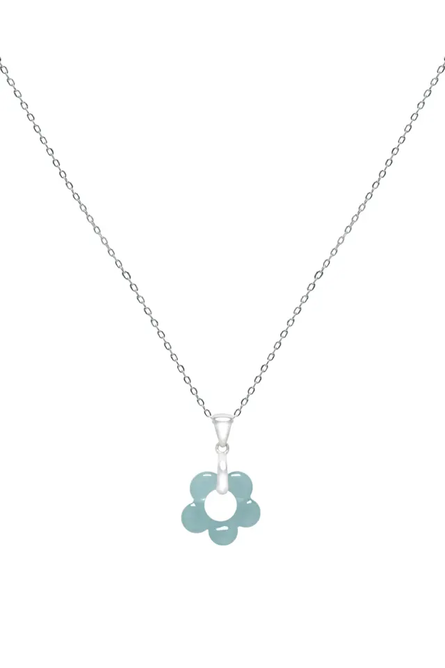 Flower Chewisty Necklace - Sky Blue
