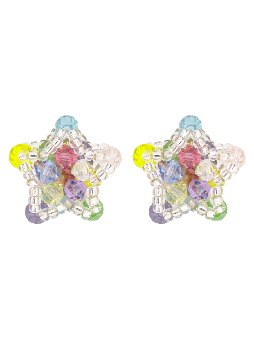 Star Beads Earrings (Rainbow)