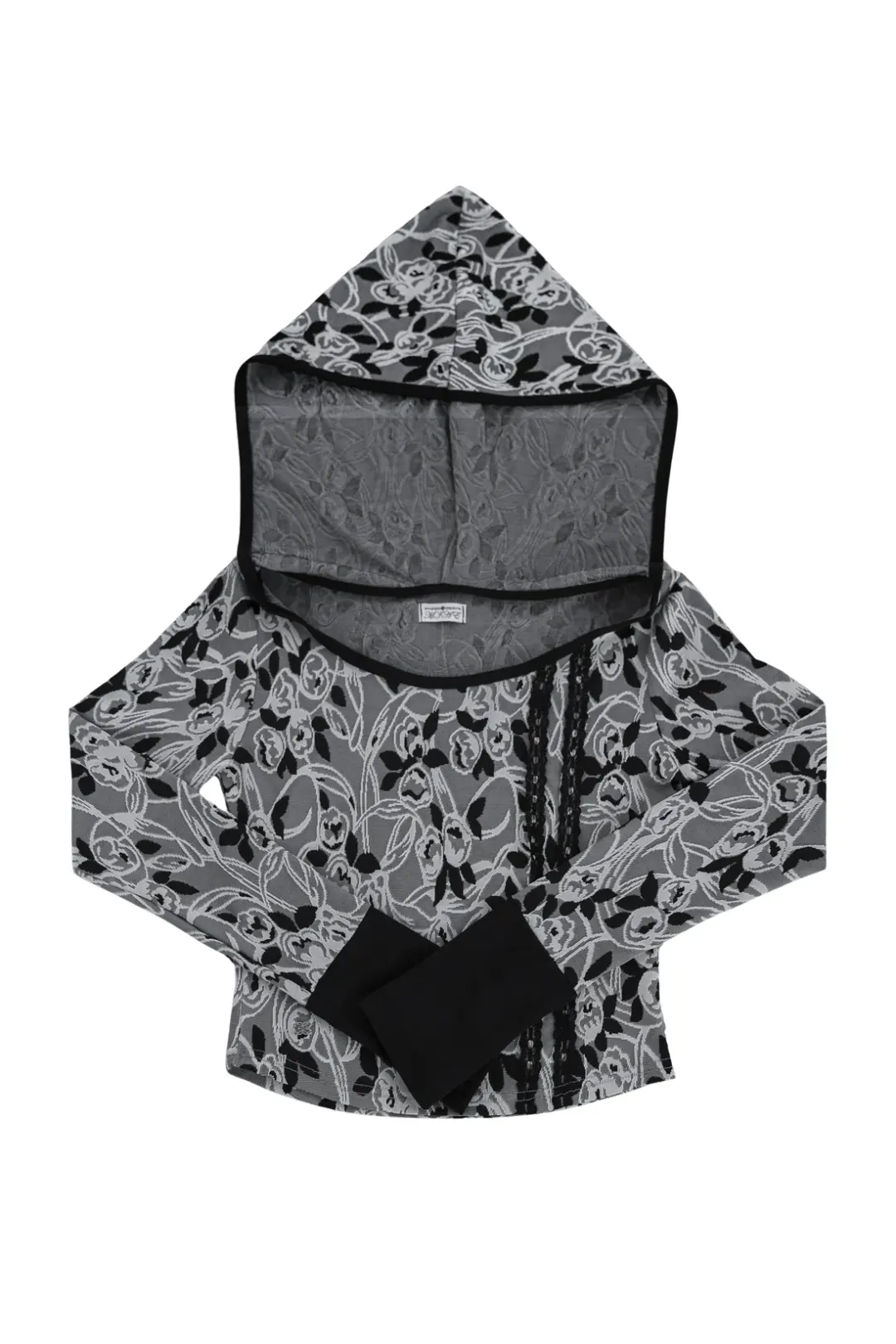 [ID] Floral Jacquard Set-up (Top) (Gray)